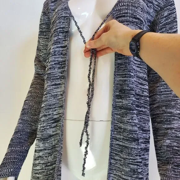 Vintage 90s United States Sweaters Gray Duster Cardigan - Picture 6 of 6